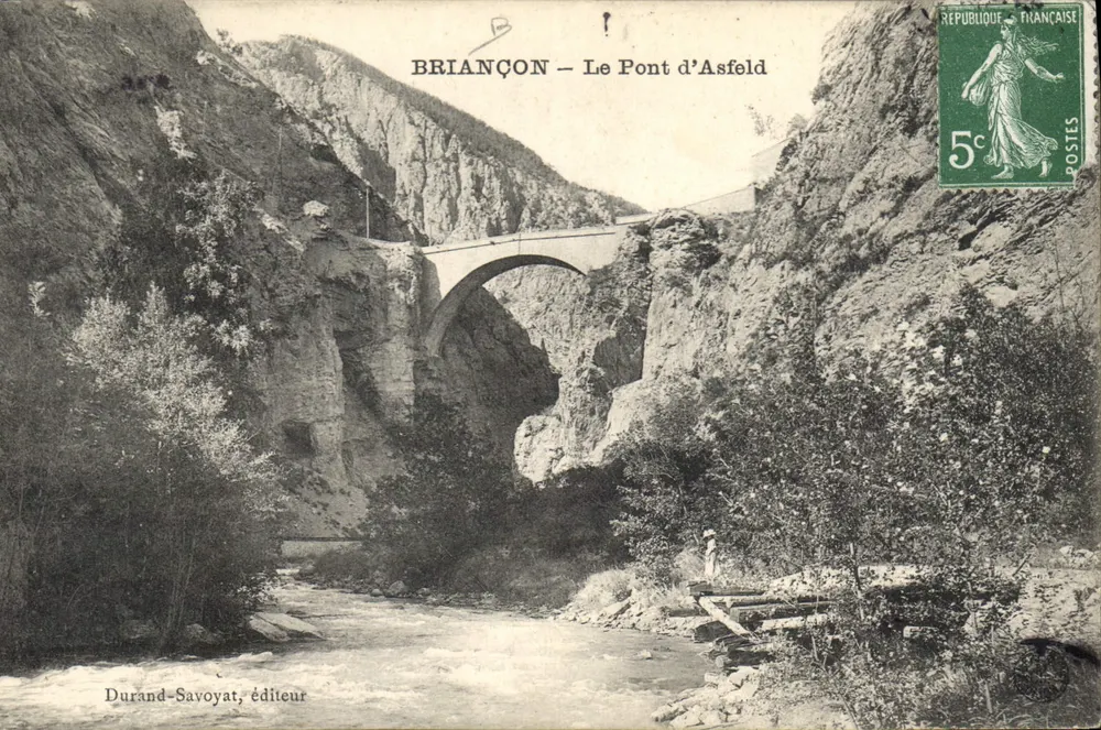 Briançon — O Ponte d'Asfeld — Durand-Savoyat, editor - Frente