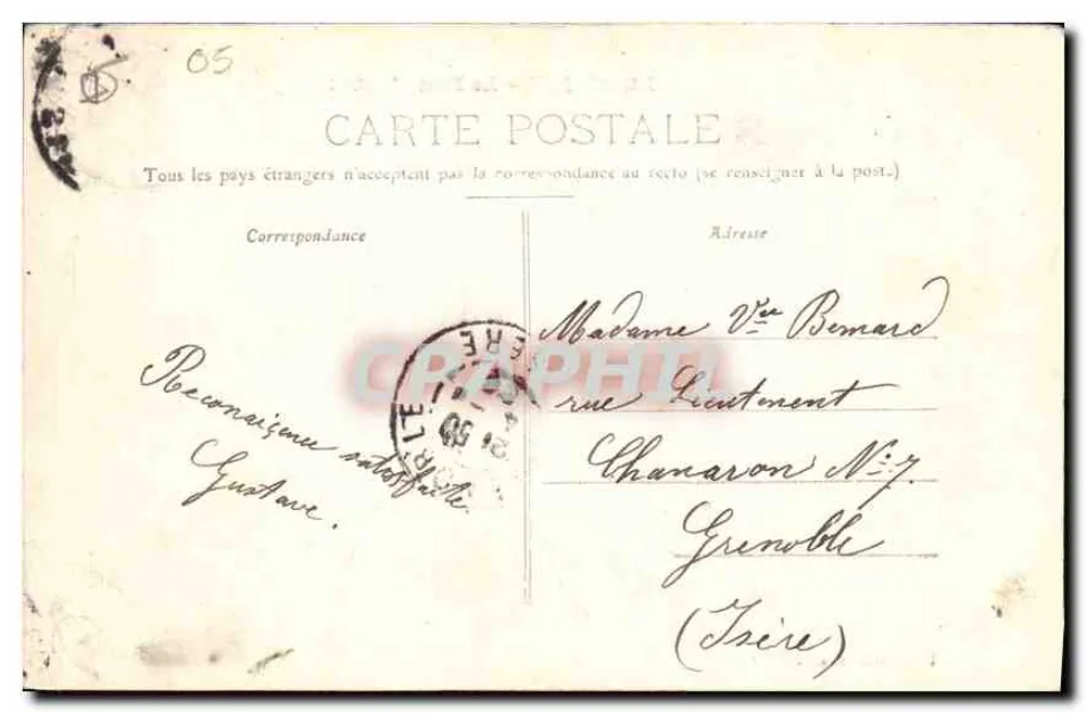 Briançon — O Ponte d'Asfeld — Durand-Savoyat, editor - Verso
