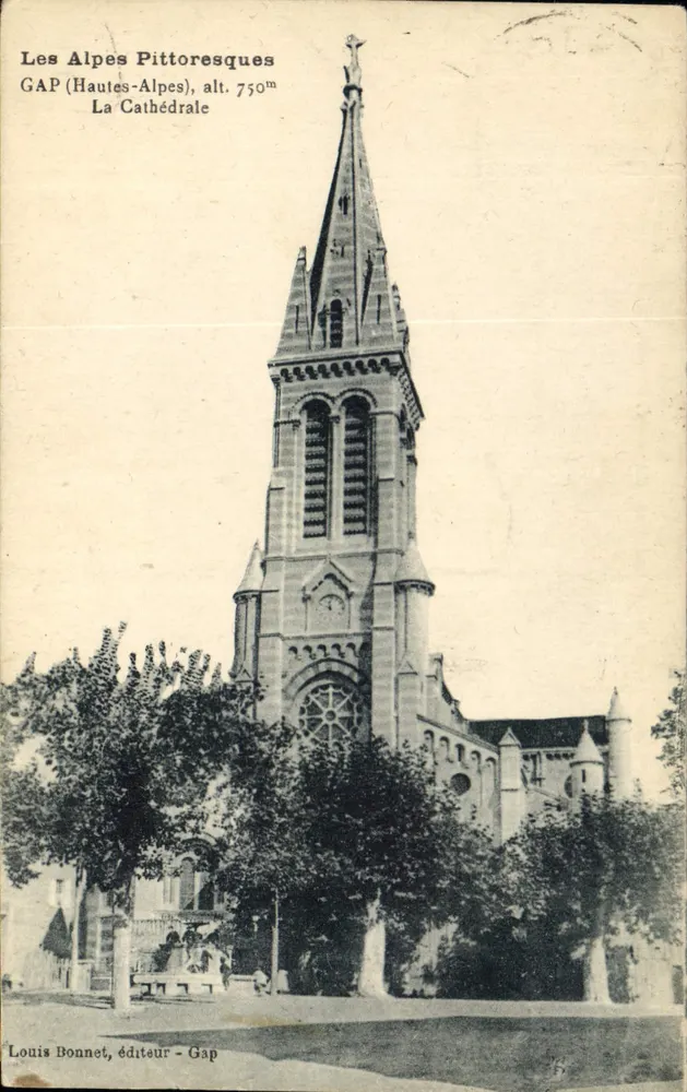 Le Alpi Pittoresche — GAP (Alte Alpi), alt. 750m — La Cattedrale — Louis Bonnet, editore - Gap - Recto