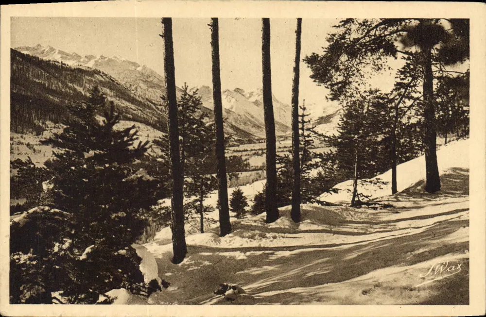 Ausblick auf das Tal des Lautaret — Winter — Le Briançonnais Artistique, Nr. 101 - Vorderseite