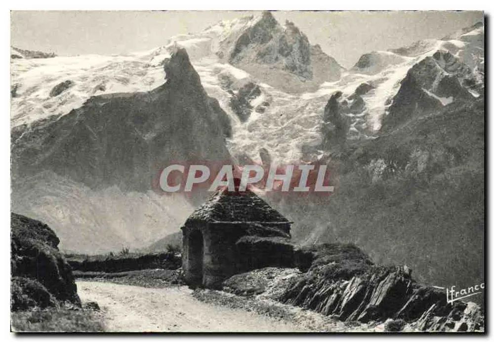La Grave — Oratorium Chazelet und der Meije (3987 m.) — Sammlung « Les Hautes Alpes » von L. Francou - Briançon - Vorderseite