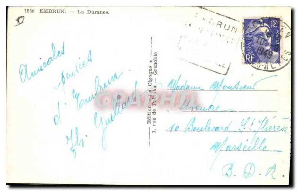 ला डुरांस - एम्ब्रुन - ला क्लिगोन्ने, ग्रेनोबल के संस्करण - पीछे