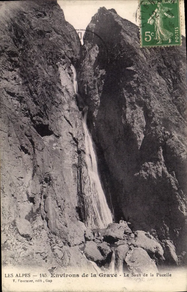 Die Alpen — 145. Umgebung von La Grave — Le Saut de la Pucelle — V. Fournier, Verlag Gap - Vorderseite