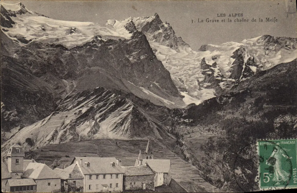 Die Alpen — La Grave und die Meije-Kette — Verlag unbekannt, Seriennummer 3 - Vorderseite