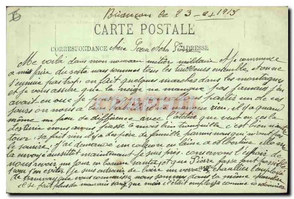 BRIANÇON (1.321 m.) — Die Kasernen von Saint-Catherine und allgemeine Ansicht von Briançon und seinen Festungen — LL. - Rückseite