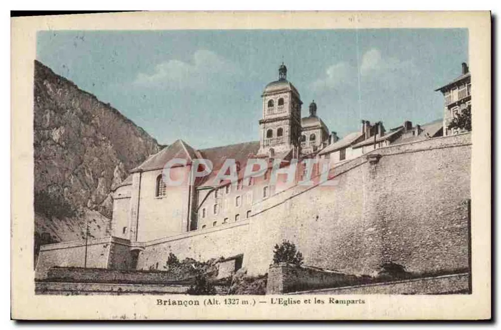 Briançon (Alt. 1327 m.) — A Igreja e os Muros — Edição Yve Jourdain - Frente
