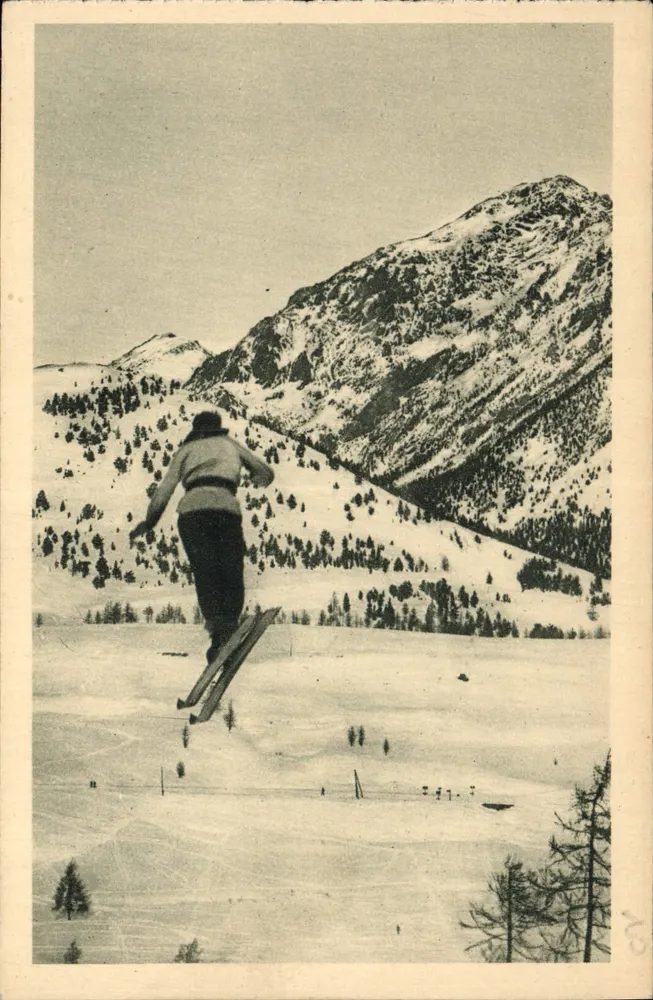 BRIANÇON - Mont Genève (1860m) — Wintersportstation - Ein Sprung von K. Balmat — Ausgabe L. MAU - Vorderseite