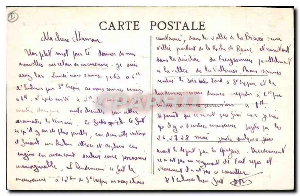 Embrun (870 m) — Caserne Laharpe, A Torre Marrom — Bontelle, editor - Verso