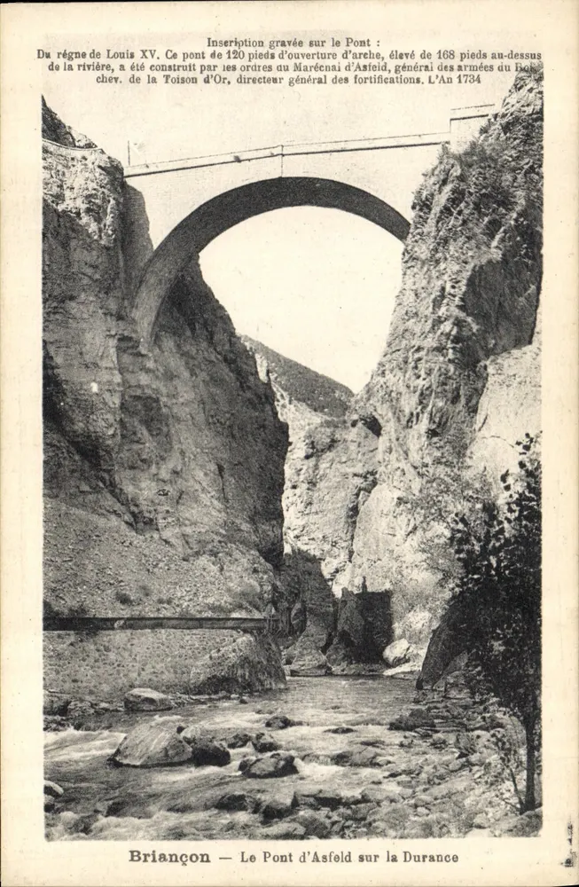 Briancón — O Ponte d'Asfeld sobre a Durance — n° 38 - Frente