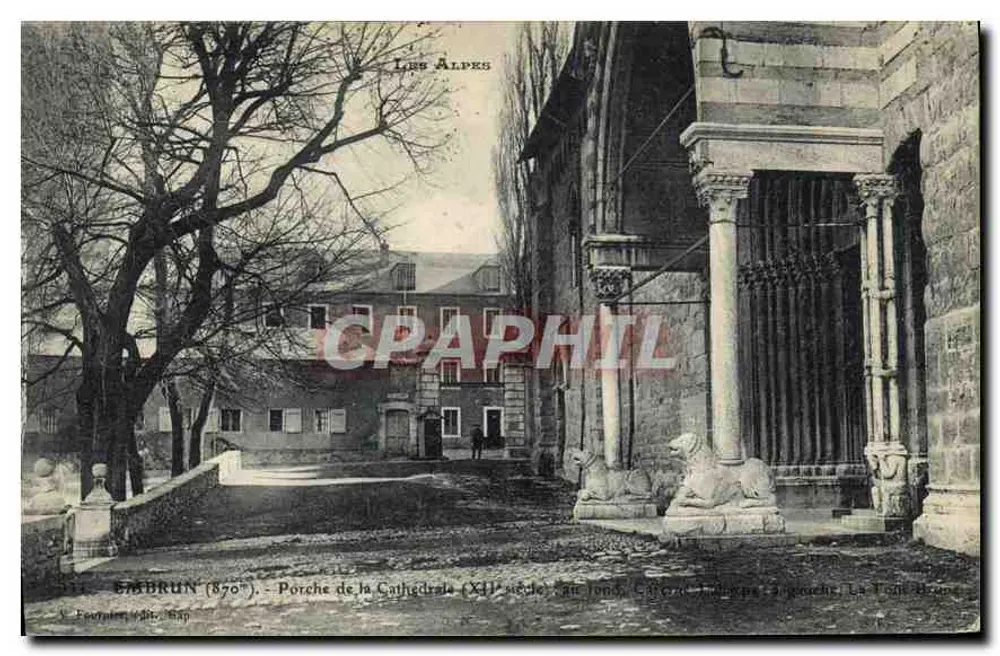 Embrun (1870) - Portal der Kathedrale (12. Jahrhundert) - Die Alpen - Vorderseite