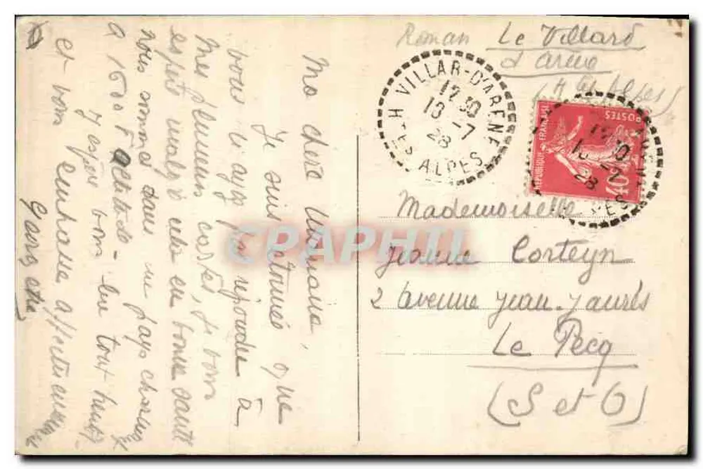 Dauphiné — Von La Grave bis Lautaret - Villard-d'Arène und das Gombeynot - E.R. — Nr. 816 - Rückseite