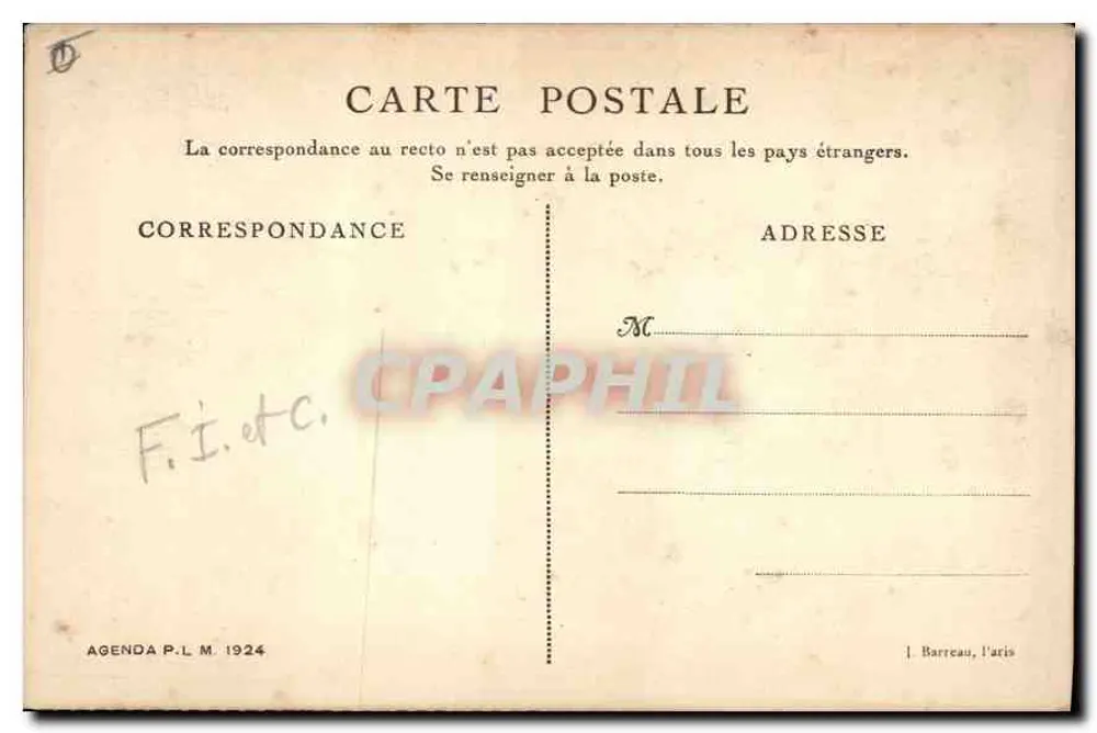Dauphiné — Tal des Guil — P.L.M. Kalender 1924 - Rückseite