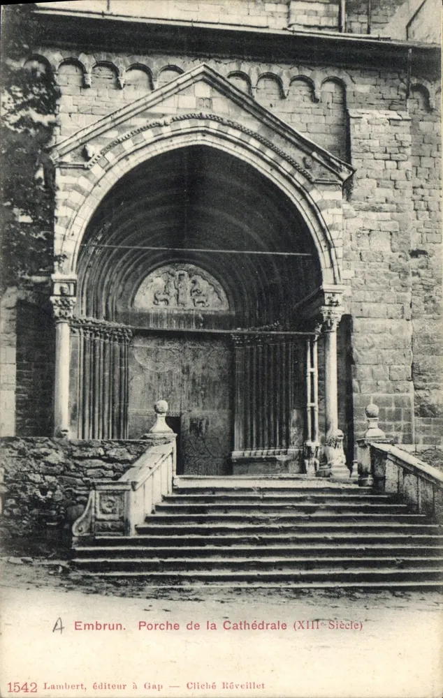Embrun. Porche de la Cathédrale (XIIIe Siècle) — Lambert, éditeur à Gap — n° 1542 - Vorderseite