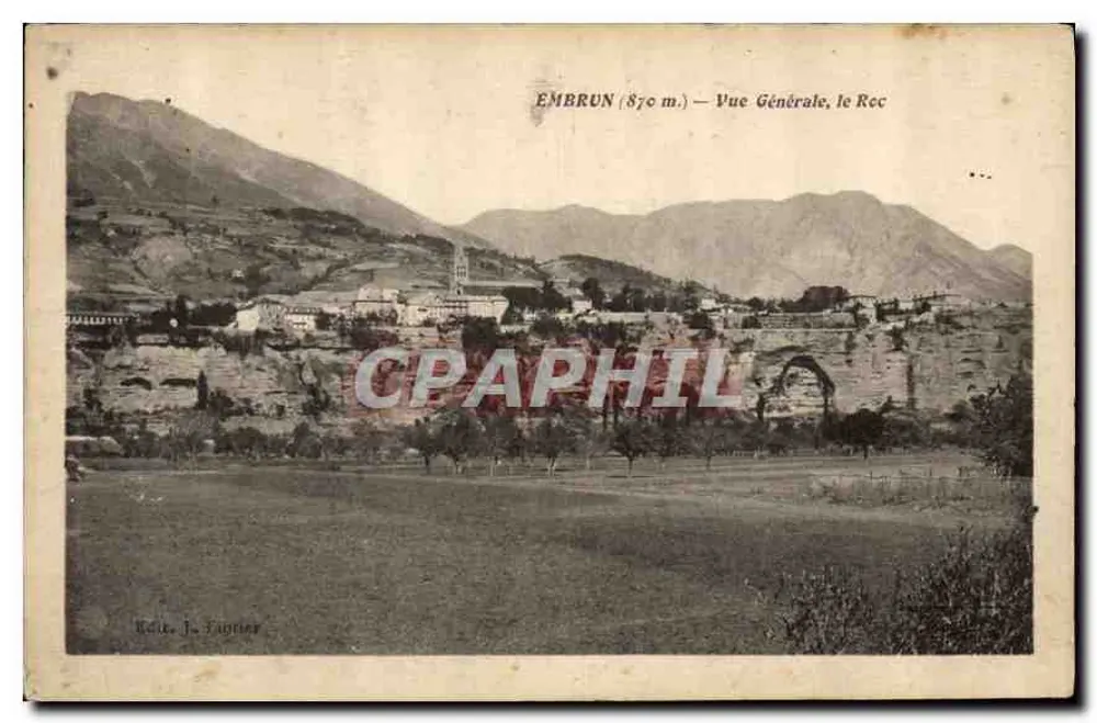 Embrun (870 m.) — Vista Geral, o Rec — Editor: R. Jaugier - Frente