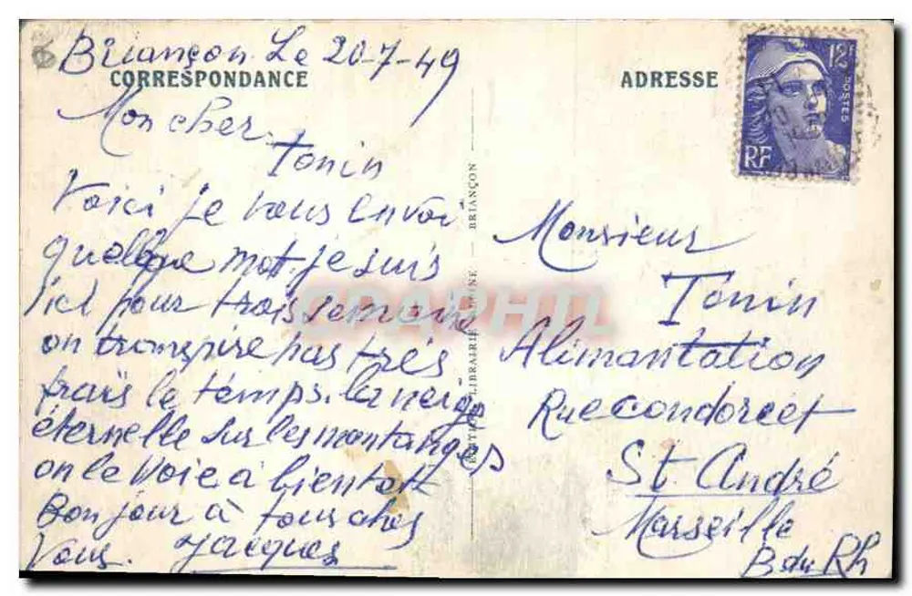 Le Lautaret — Das Dorf Lautaret — LL - Rückseite