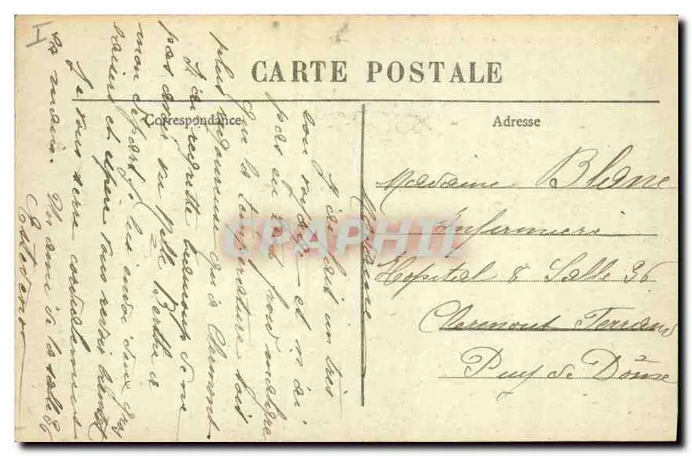 Das Schloss des Saillant, nahe St-Flour (Cantal) — 16. Jahrhundert — Verleger nicht identifiziert, Nr. 2882 - Rückseite