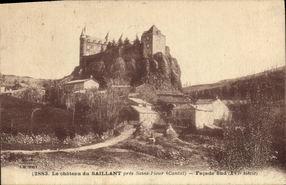 Das Schloss Saillant in der Nähe von Saint-Flour (Cantal) — Südseite (16. Jahrhundert) — Editions d'Art Margerit-Broulard - Vorderseite