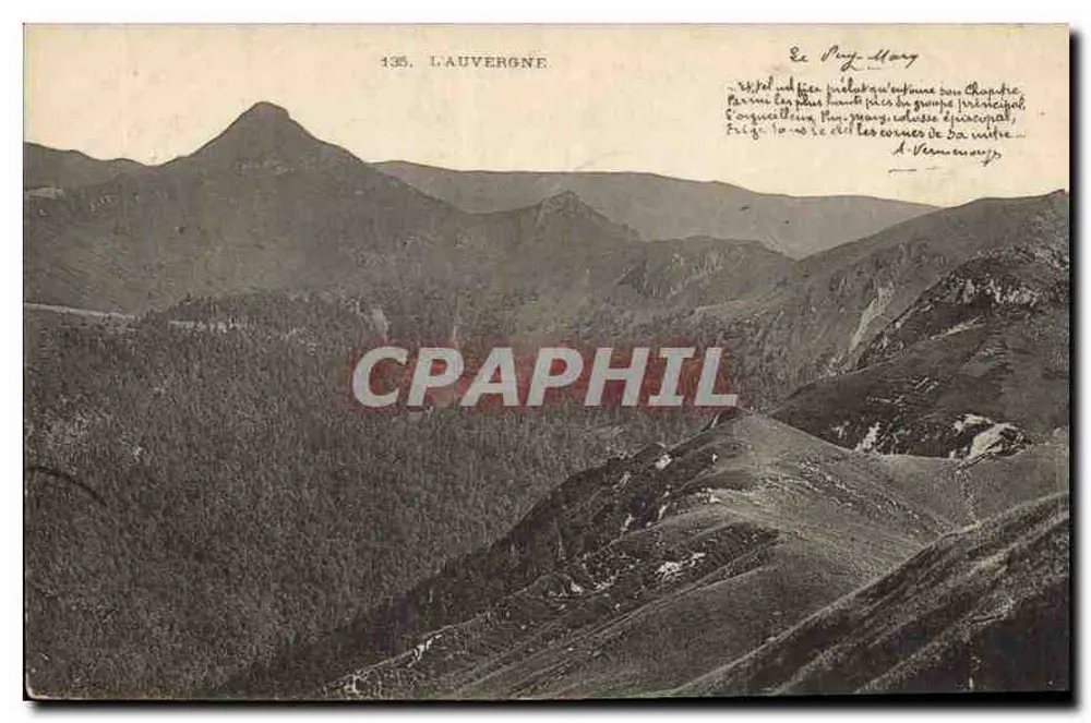 O Mont Mary — Vista panorâmica — L'Auvergne, n°135 - Frente