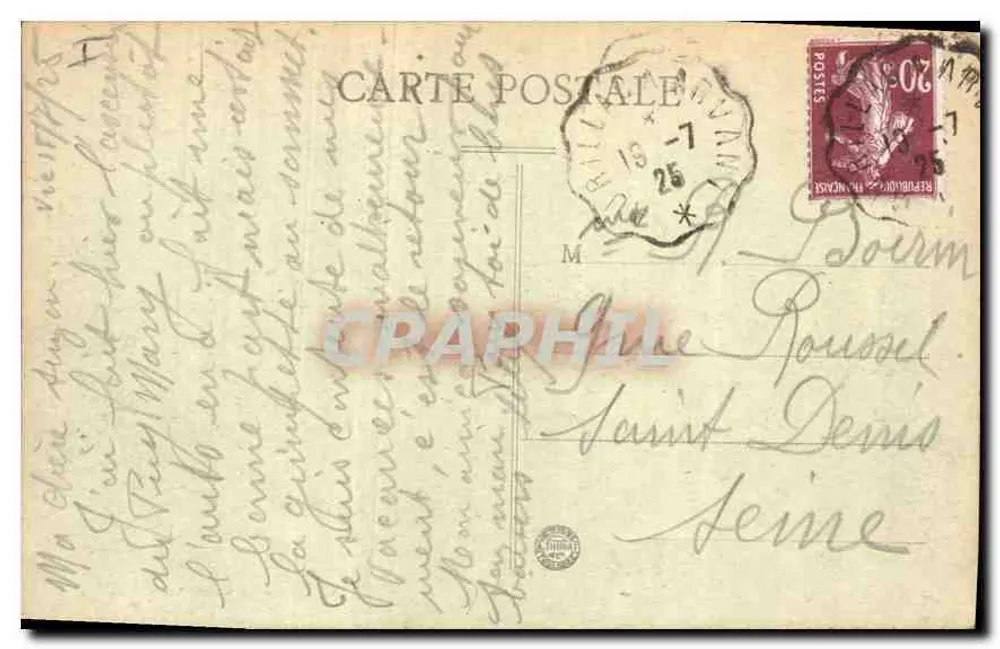 Cantal — 1914. Ein Weidegelände am Puy Mary — Pay-Mary - Rückseite