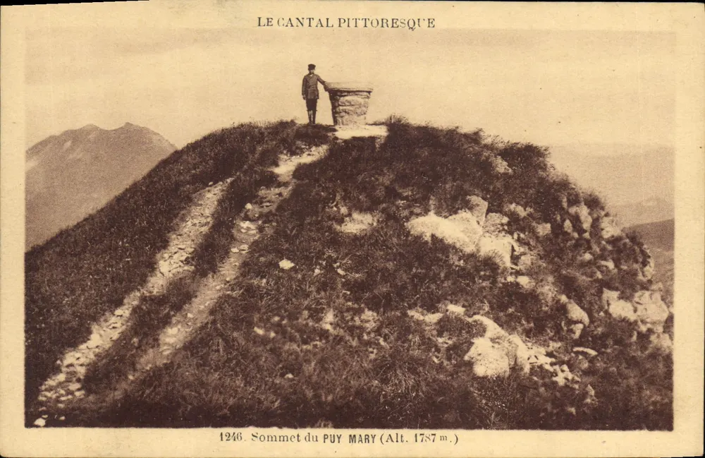 Gipfel des Puy Mary — Pittoreskes Cantal — Edition Maltrou & Laborde, Aurillac - Vorderseite