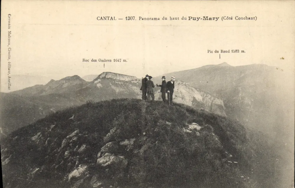 Panorama von oben am Puy-Mary — Côte Couchant — German Malteux, Crèvecœur, Verlag, Nr. 1307 - Vorderseite