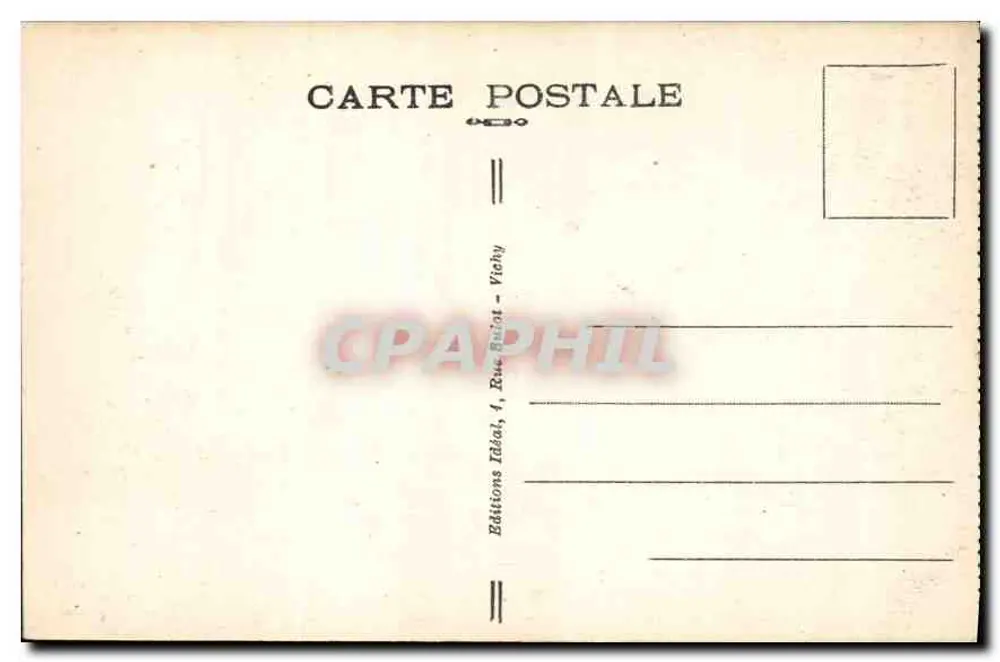 Schloss Tournoeil — Zimmer der Schlossherrin — Auvergne — Verlag Idéal, Nr. 12 - Rückseite