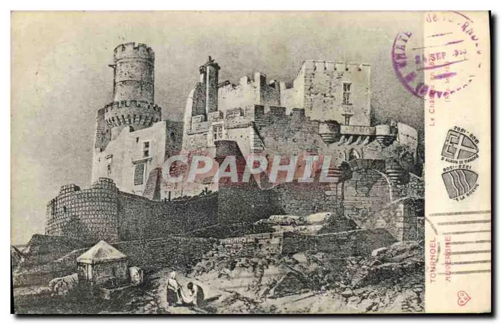 Château de Tournon — Ruines — Le Château de Tournon, d'après un album de Dambert - Recto