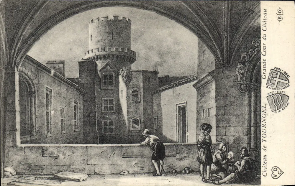 Schloss Tournoeil — Grande Cour — Verlag E. La Rouche, 1902 - Vorderseite