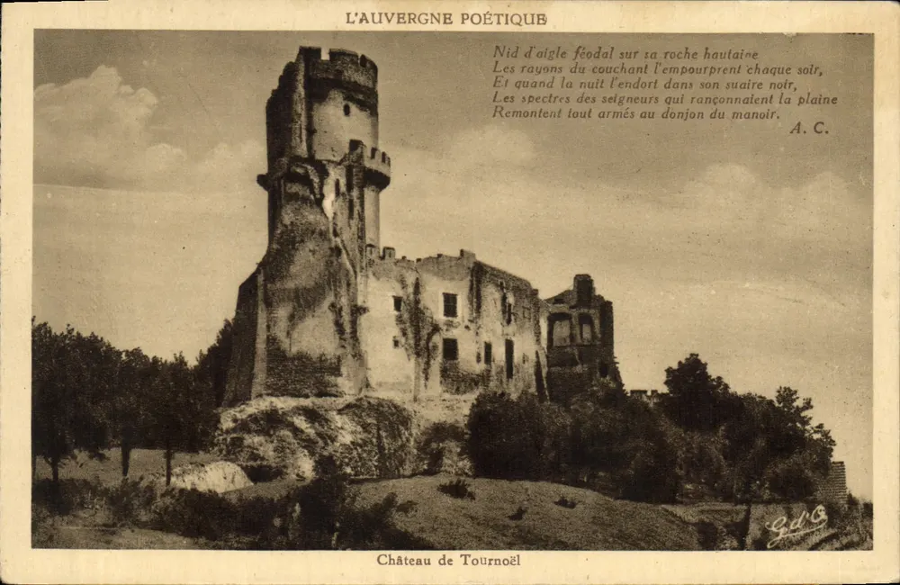 Château de Tournoël — L'Auvergne Poétique — Verlag J. Gouinterfanges - Vorderseite