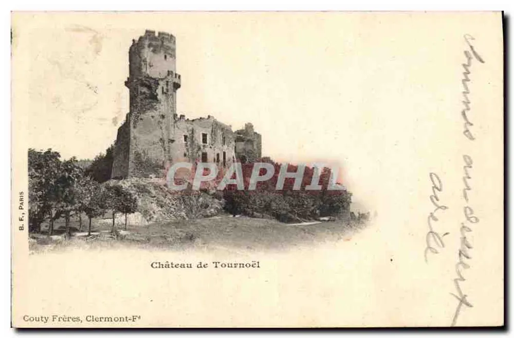 Castelo de Tournoël — ruínas de um castelo medieval — Couty Frères, Clermont-Fère - Frente