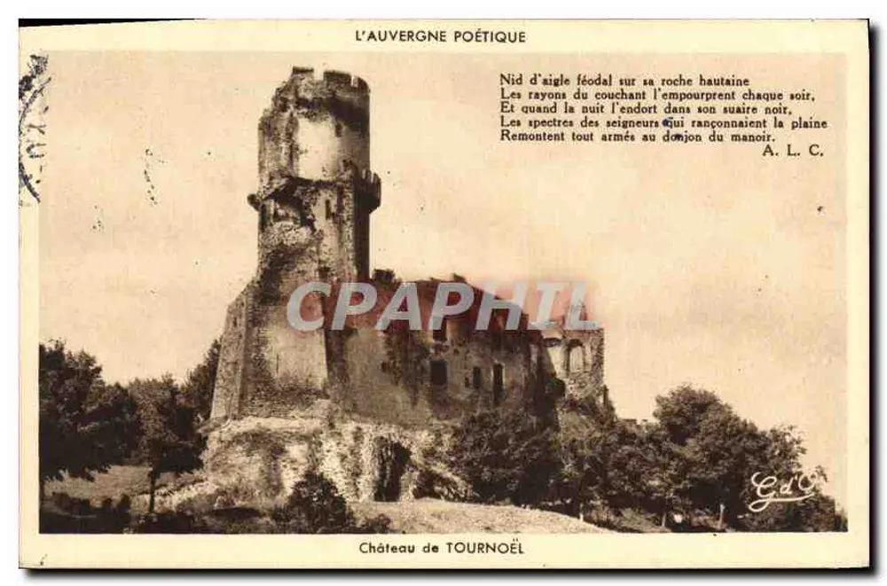 Schloss Tournoël — Poetische Auvergne — B. C. 4188 - Photo-Pl. G. d'O. (Olliergues, Puy-de-Dôme) - Vorderseite