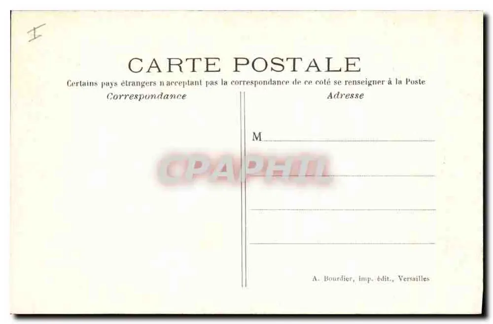Abadia dos Vaux de Cernay — vista sobre o lago — A. Bourdier, imp. edit., Versailles - Verso