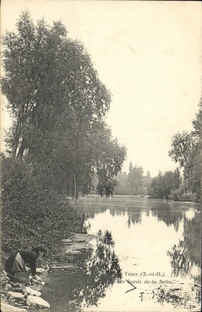 Die Ufer der Seine — Vaux (S.-et-O.) — A. Bourdier, Druckerei-Verlag, Versailles - Vorderseite