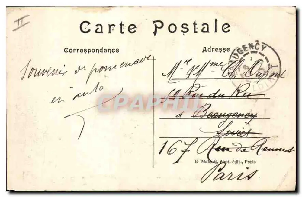 Vaux-de-Cernay — O Pont dos Maréchaux — E. Malouit, F. M. - Verso