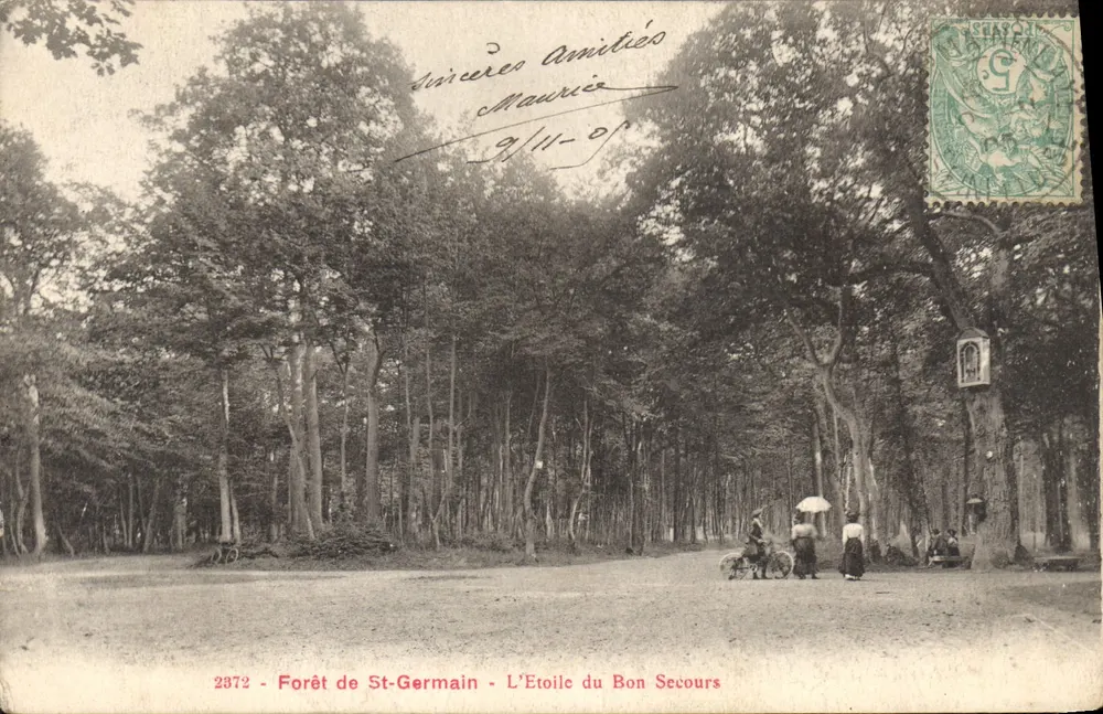 Woud van St-Germain — L'Étoile du Bon Secours — Fototypie A. Bap en Filliette te Château-Thierry - Voorkant
