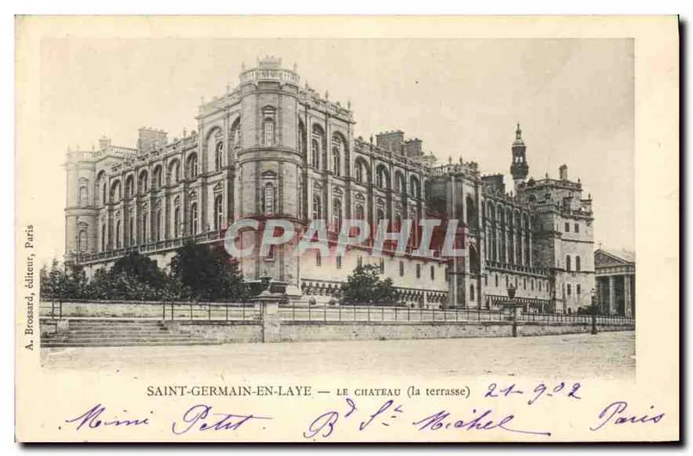 Saint-Germain-en-Laye — O Castelo (a terraço) — A. Brossard, editor, Paris - Frente