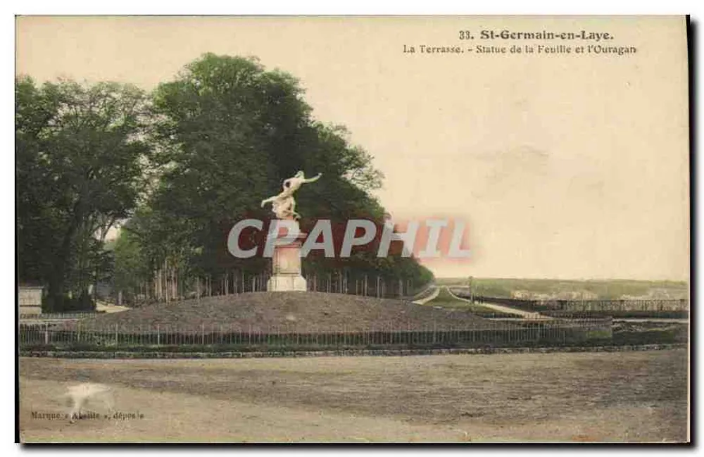 St-Germain-en-Laye — Die Terrasse. Statue der Blatt und des Sturms — Marque & A. deposite - Vorderseite