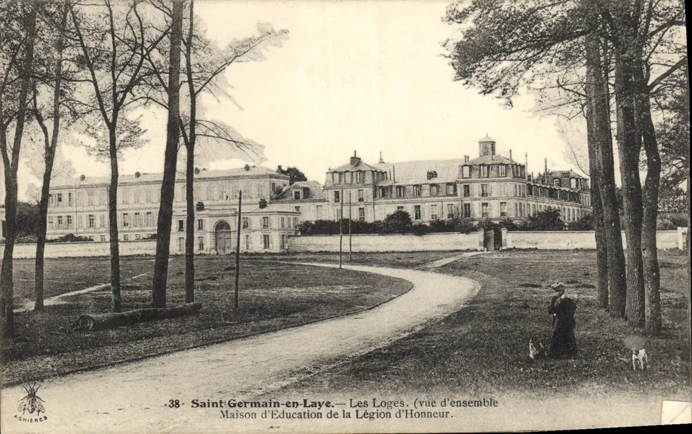 Saint-Germain-en-Laye — Les Loges. (Übersicht) — Bildungshaus der Ehrenlegion. Verlag: ASHIÈRES, n°38 - Vorderseite