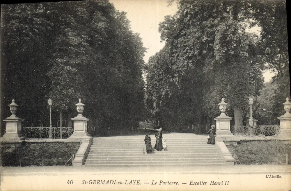 St-GERMAIN-en-LAYE — Der Parterre — Treppenhaus Henri II — L'Abeille, n°40 - Vorderseite