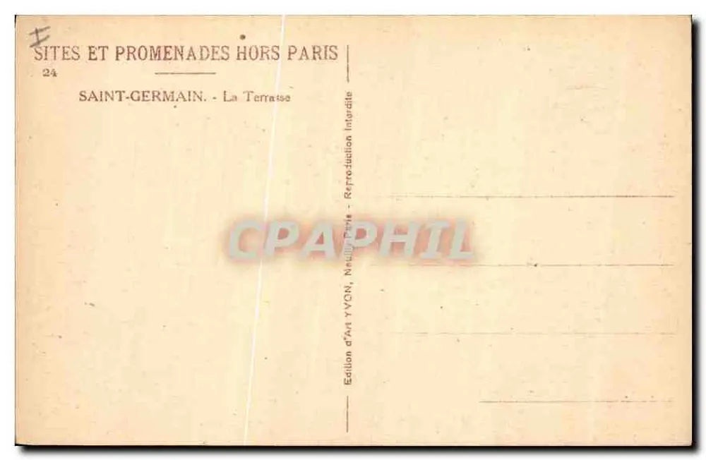 Saint-Germain - La Terrasse — Kunstausgabe Yvcon, Nr. 24 - Rückseite