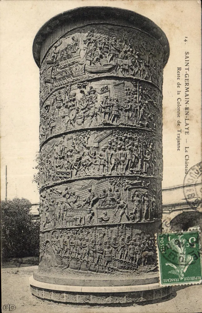 Saint-Germain-en-Laye — Das Schloss — Rest der Säule Traians — Verlag EID, Nr. 14 - Vorderseite