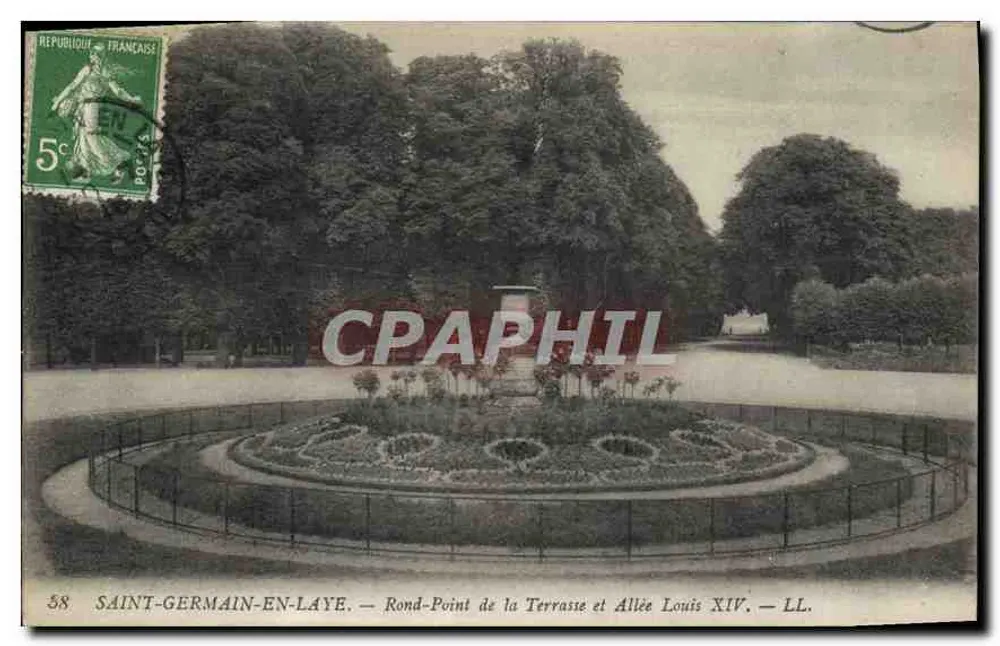 Saint-Germain-en-Laye — Kreisverkehr der Terrasse und Avenue Louis XIV — LL. n°58 - Vorderseite
