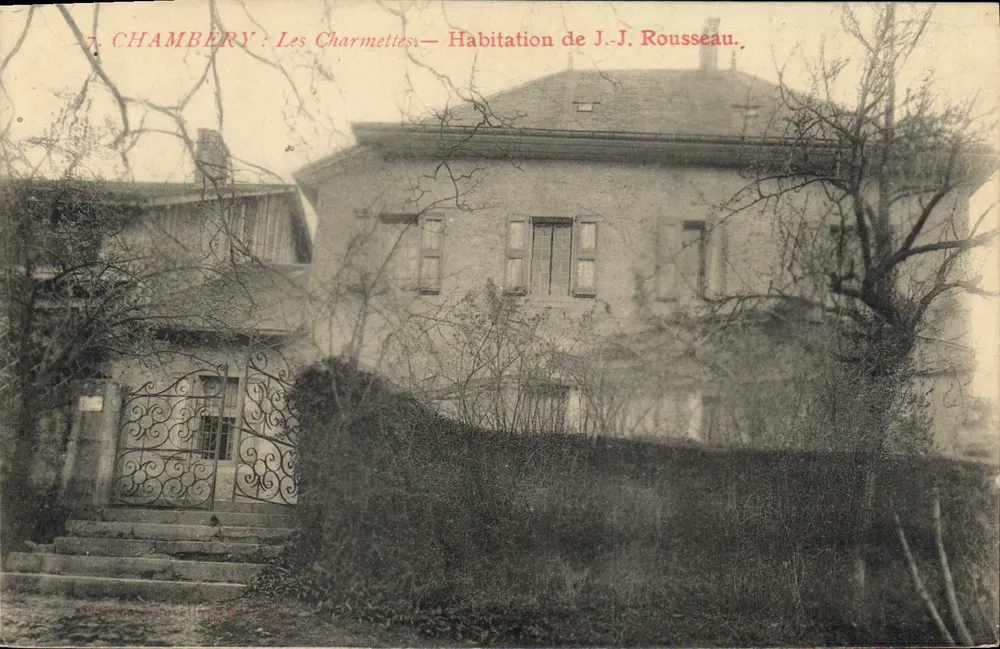 Chambéry: Les Charmettes — Wohnsitz von J.-J. Rousseau. - Vorderseite