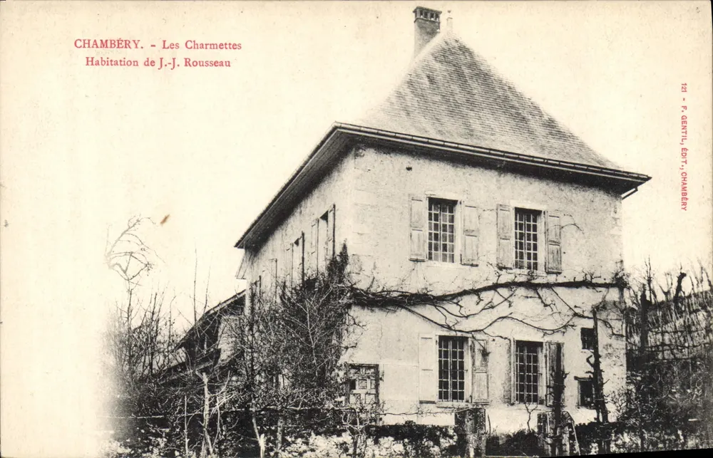Chambéry - Les Charmettes — Wohnhaus von J.-J. Rousseau — F. Gentil, Verlag, Chambéry, Nr. 121 - Vorderseite