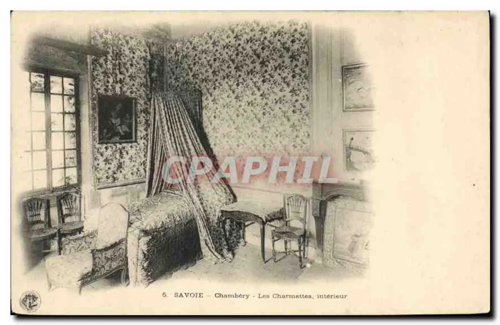 Savoie - Chambéry - Les Charmettes, interior — Coleção do Touring-Club da França, n°5 - Frente