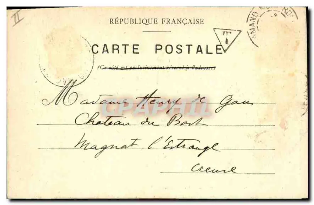 Castelo de Meillant (Cher) — Monumento Histórico pertencente ao Duque de Mortemart — editor ST-AMAND-EM-PINO-ÉAU - Verso