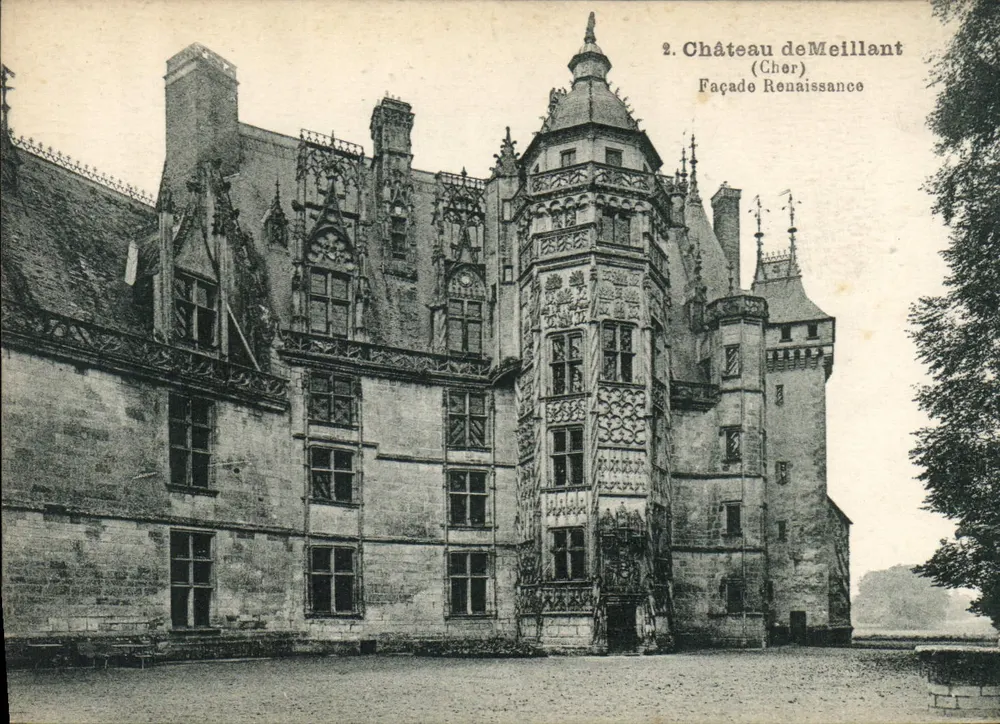 Castelo de Meillant — Fachada Renascentista — Impr. Phot. A. Thibat & M. Sarrazin, Toulouse - Frente