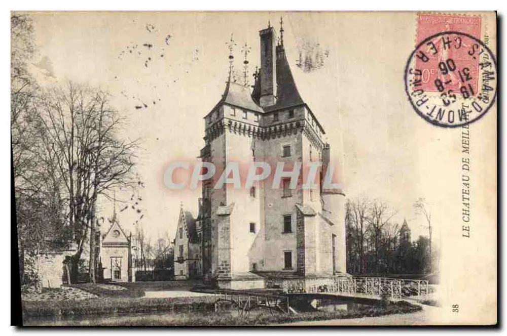 Zamek Meillant — widok zamku z mostem — wydawca anonimowy, n° 38 - Awers