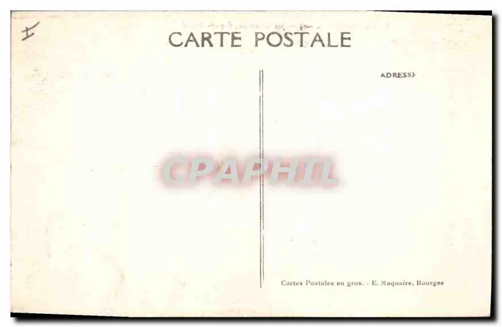 Meillant (Cher) — O Castelo, fachada Norte — E. Maquaire, Bourges - Verso