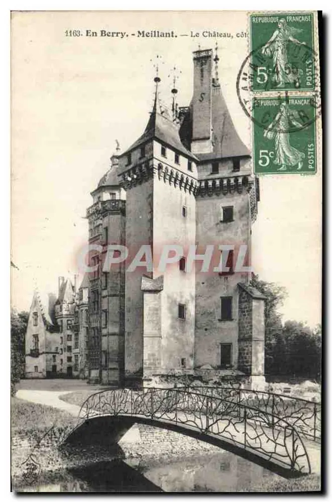 Meillant — Das Schloss, Seitenansicht - Vorderseite
